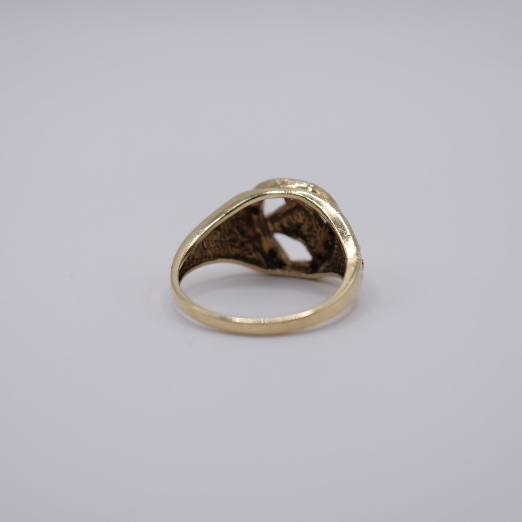 Diamond & Gold Horse Signet Ring