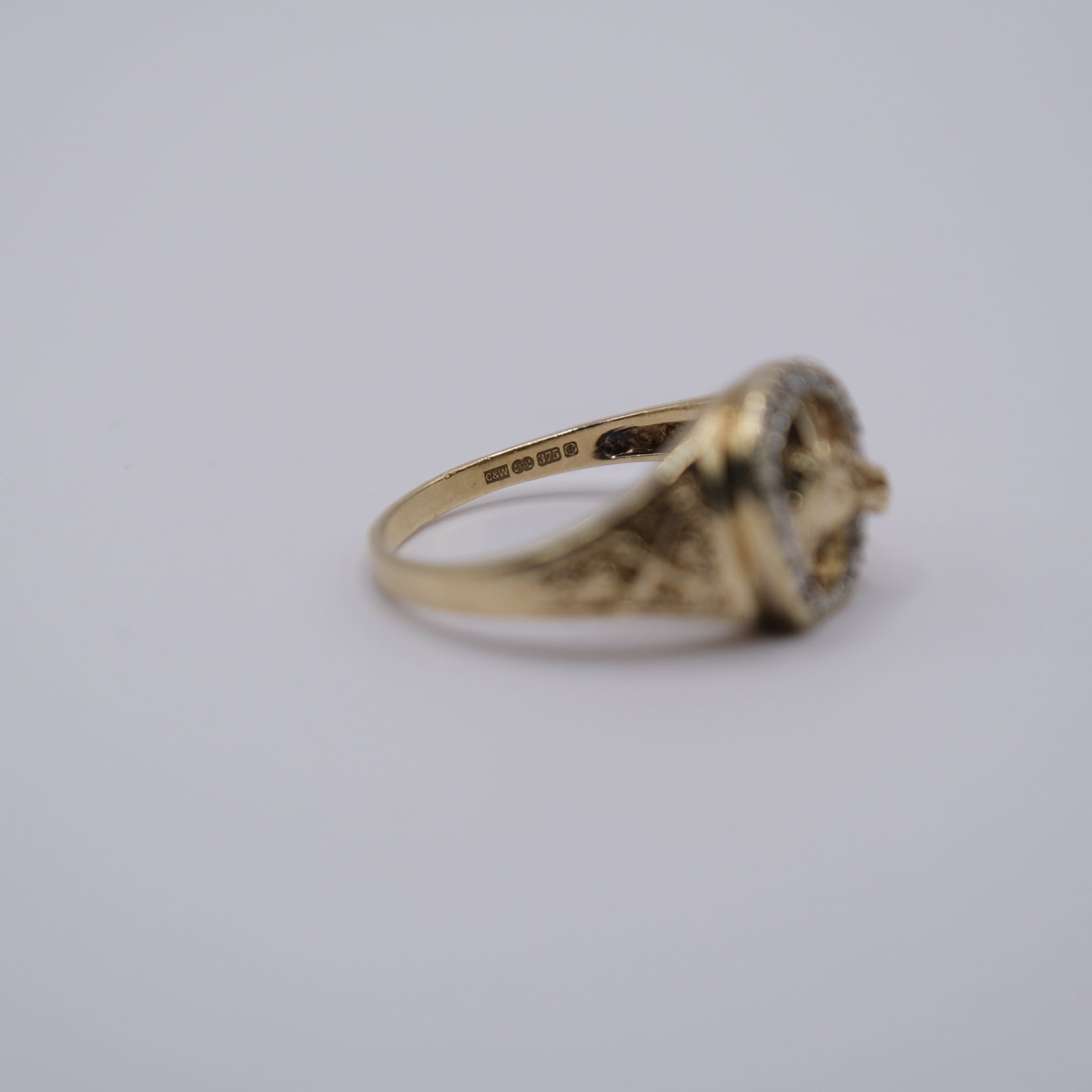 Diamond & Gold Horse Signet Ring